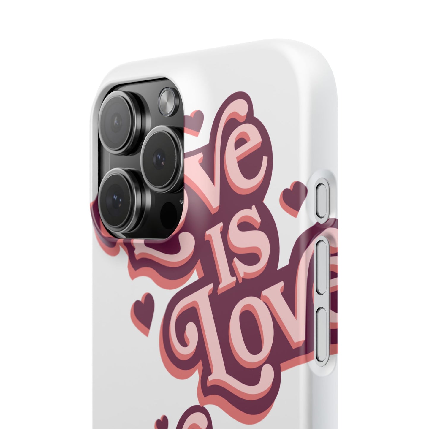 Love is Love Slim Phone Case - Stylish, Heartfelt Design for All Occasions