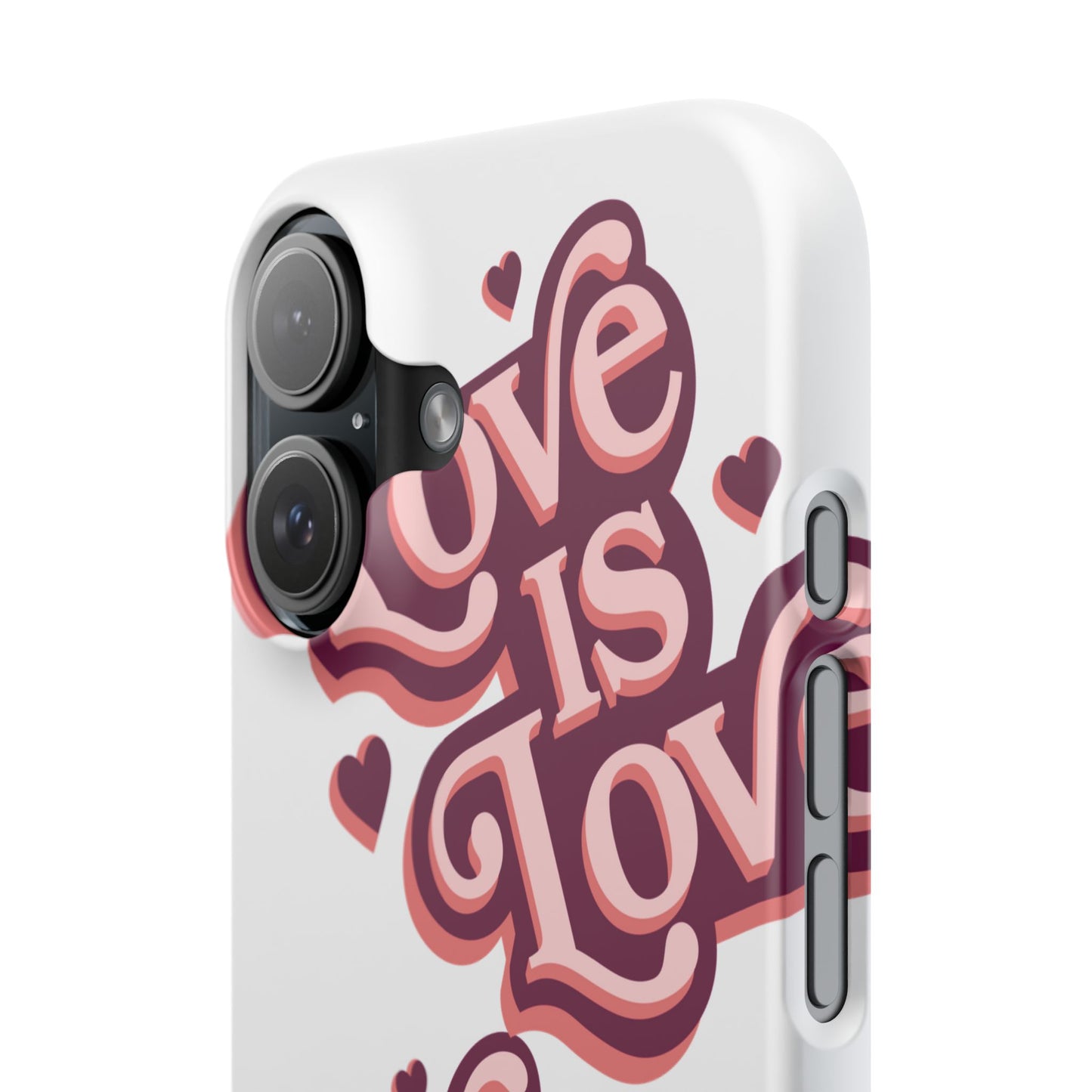 Love is Love Slim Phone Case - Stylish, Heartfelt Design for All Occasions