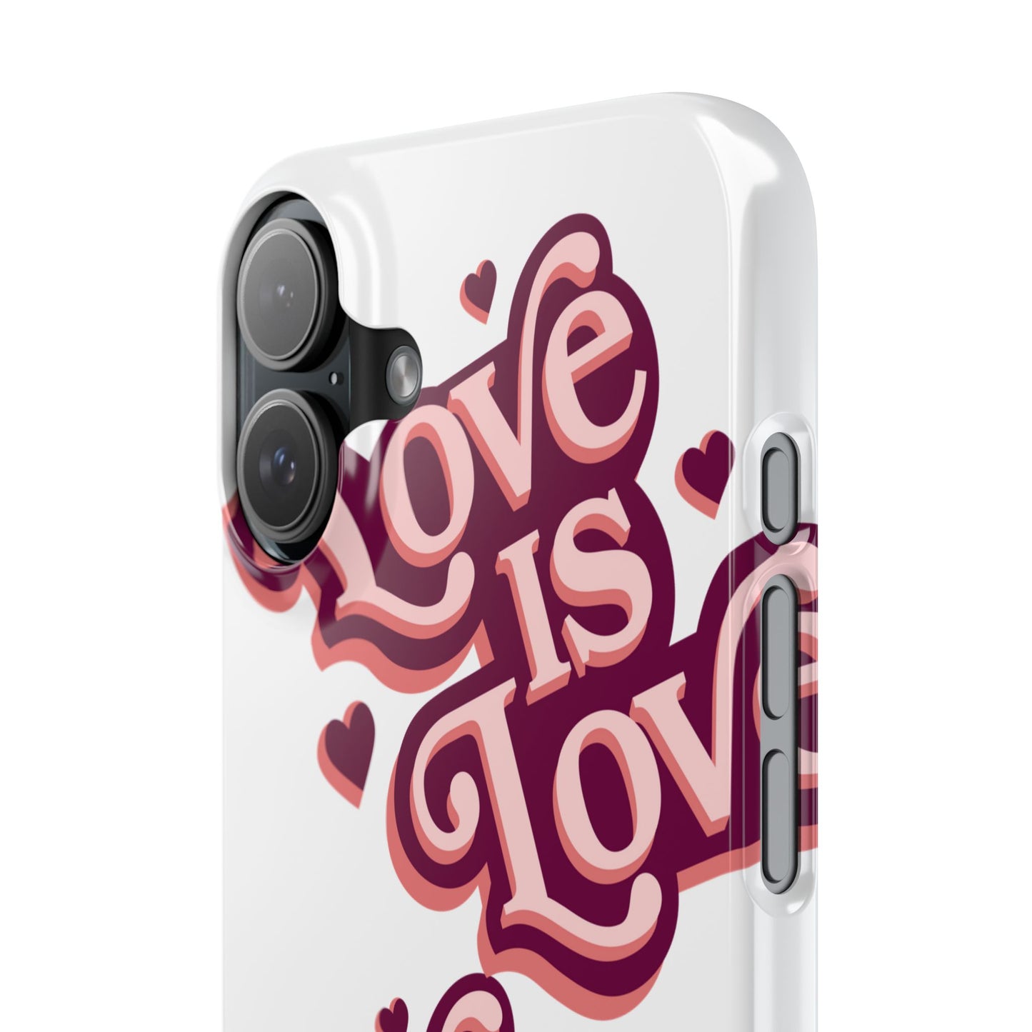 Love is Love Slim Phone Case - Stylish, Heartfelt Design for All Occasions