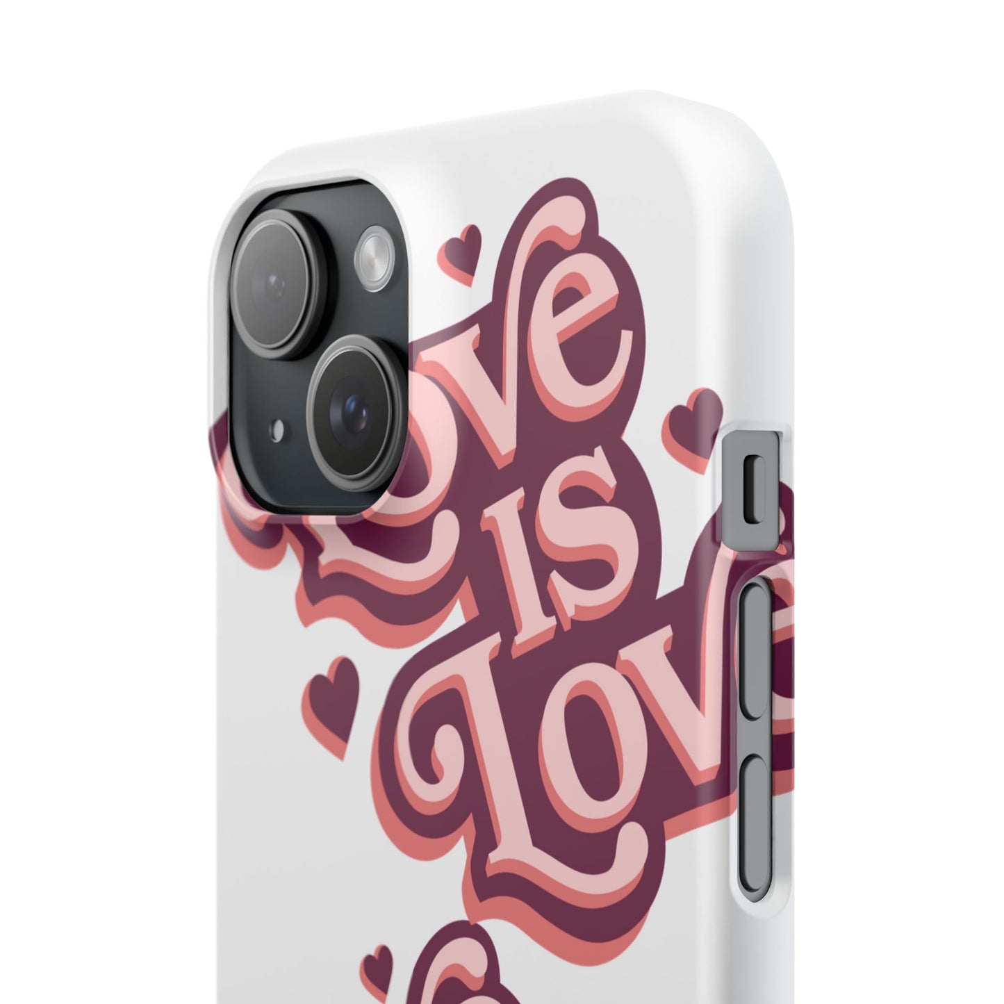 Love is Love Slim Phone Case - Stylish, Heartfelt Design for All Occasions