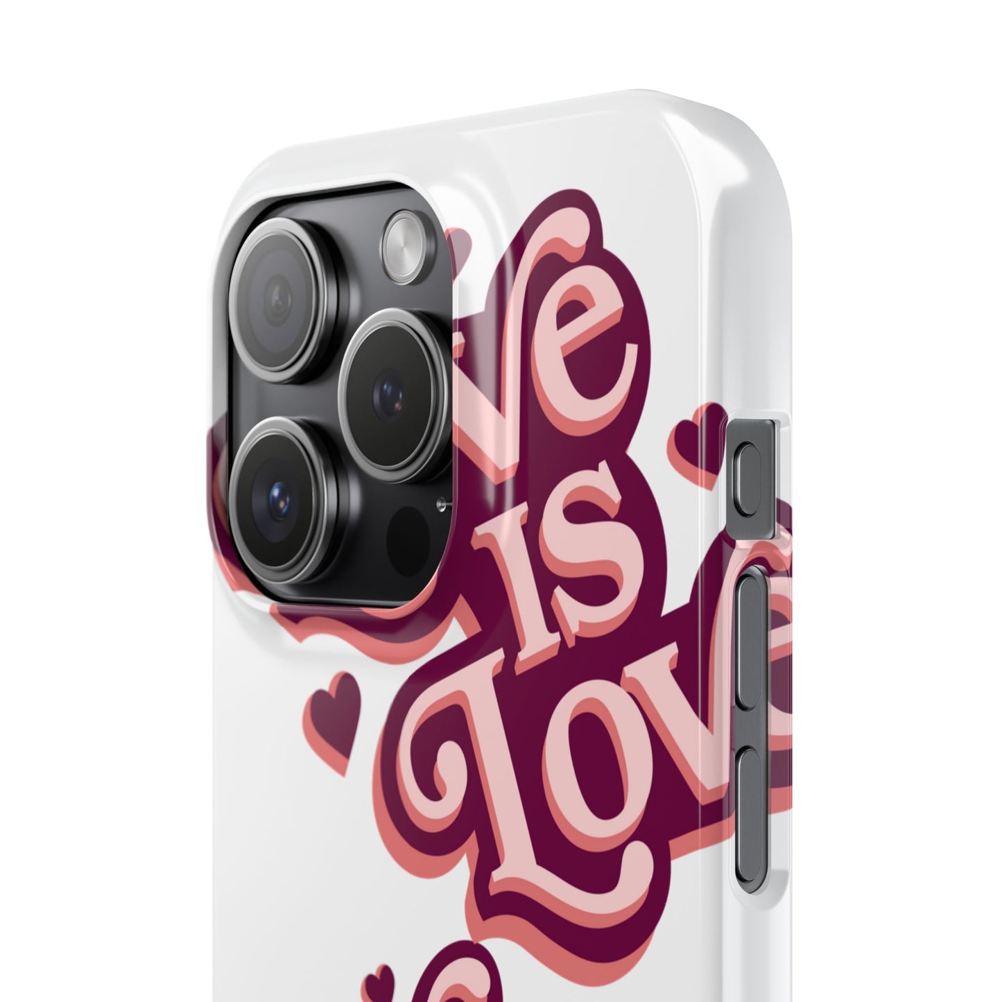 Love is Love Slim Phone Case - Stylish, Heartfelt Design for All Occasions