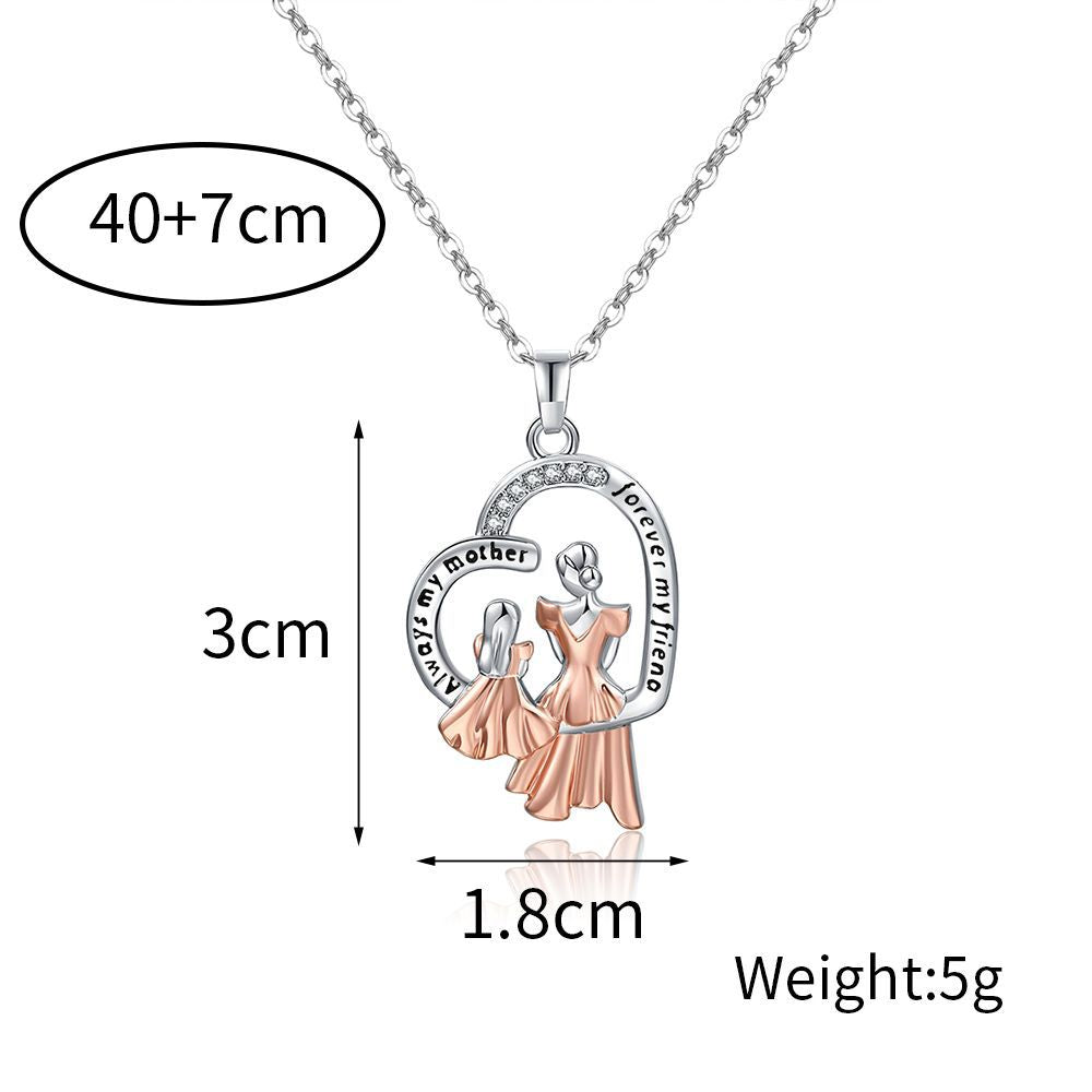 Two-color Electroplated Zircon Figure Shape Pendant