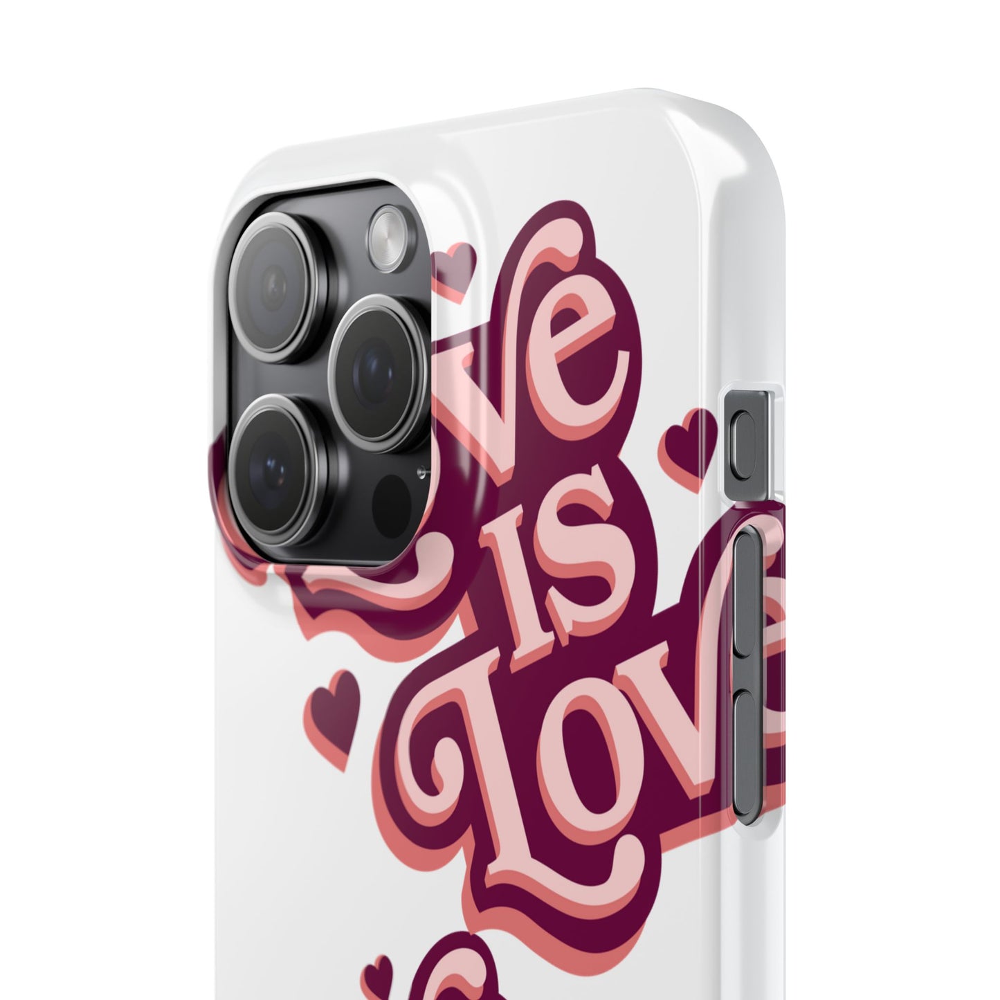 Love is Love Slim Phone Case - Stylish, Heartfelt Design for All Occasions