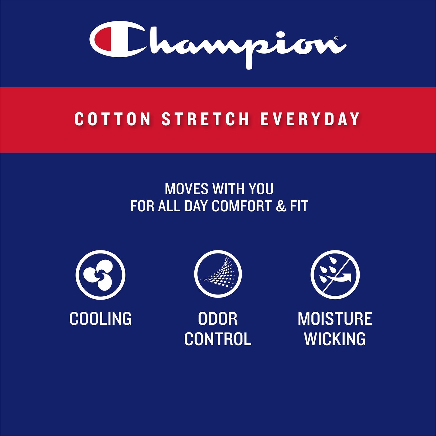 Champion Men's Every Day Comfort Stretch Cotton Briefs