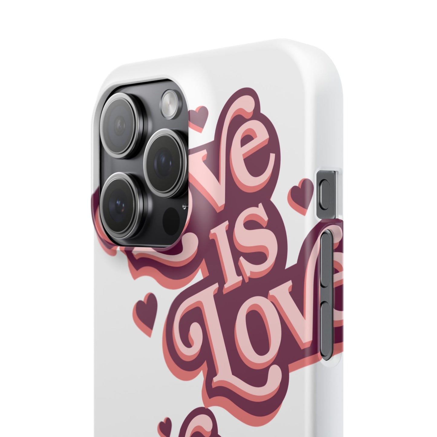 Love is Love Slim Phone Case - Stylish, Heartfelt Design for All Occasions