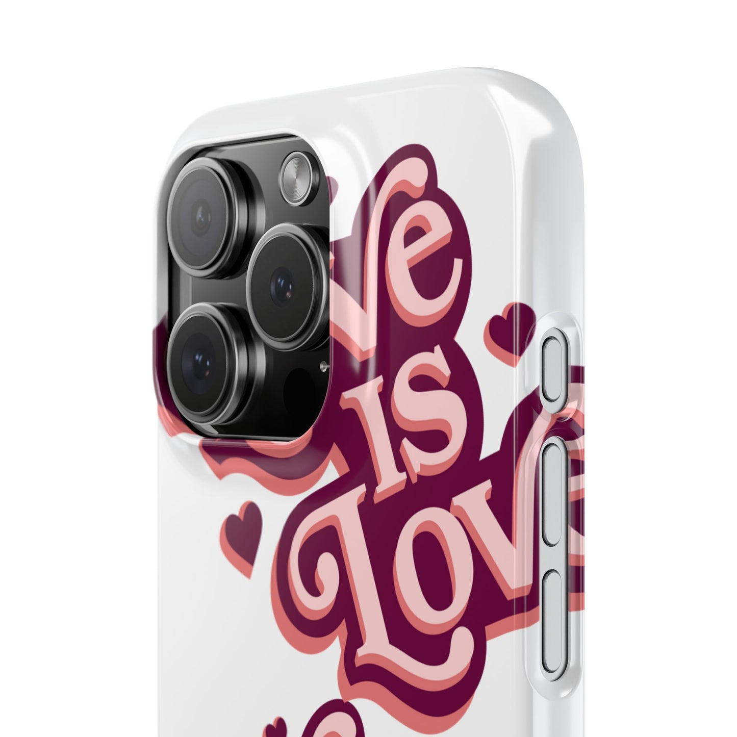 Love is Love Slim Phone Case - Stylish, Heartfelt Design for All Occasions