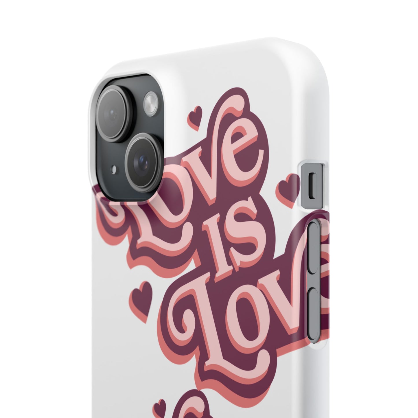 Love is Love Slim Phone Case - Stylish, Heartfelt Design for All Occasions
