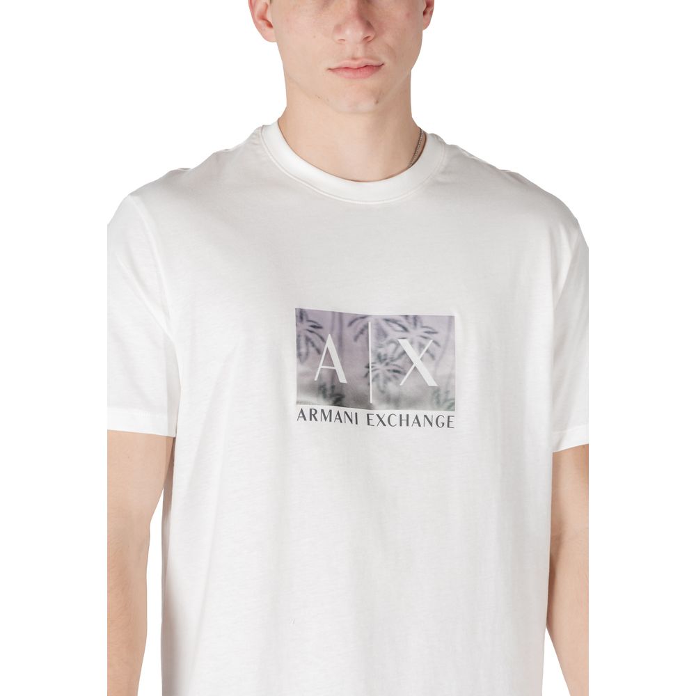 Armani Exchange Cream Cotton T-Shirt