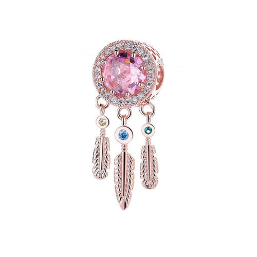 Pink Charms Murano Glass Beads