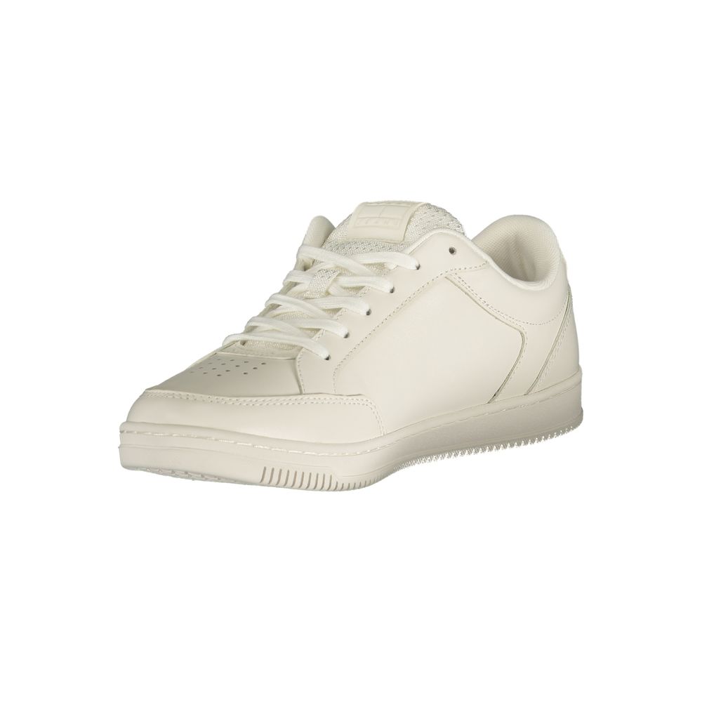 Tommy Hilfiger White Polyurethane Men Sneaker