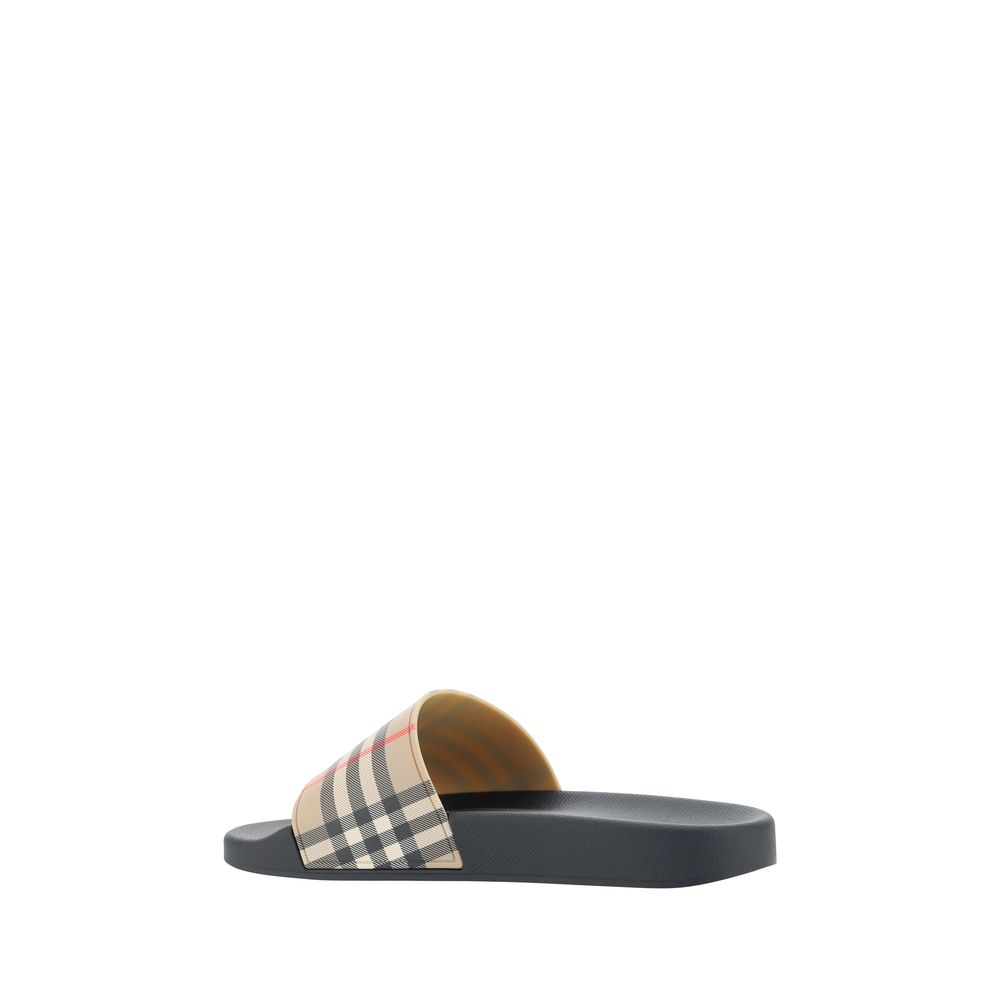 Burberry Brown Rubber Flat Sandals