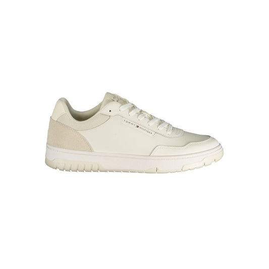 Tommy Hilfiger White Polyurethane Men's Sneaker
