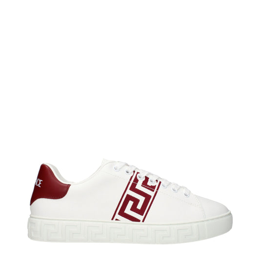 Versace White Leather Low Top Sneakers