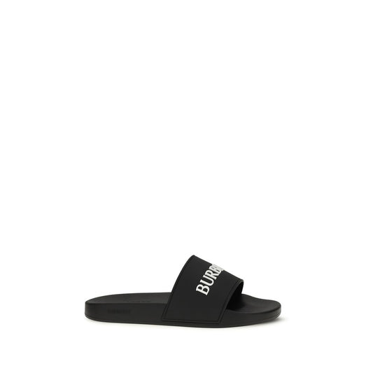 Burberry Black Rubber Slippers