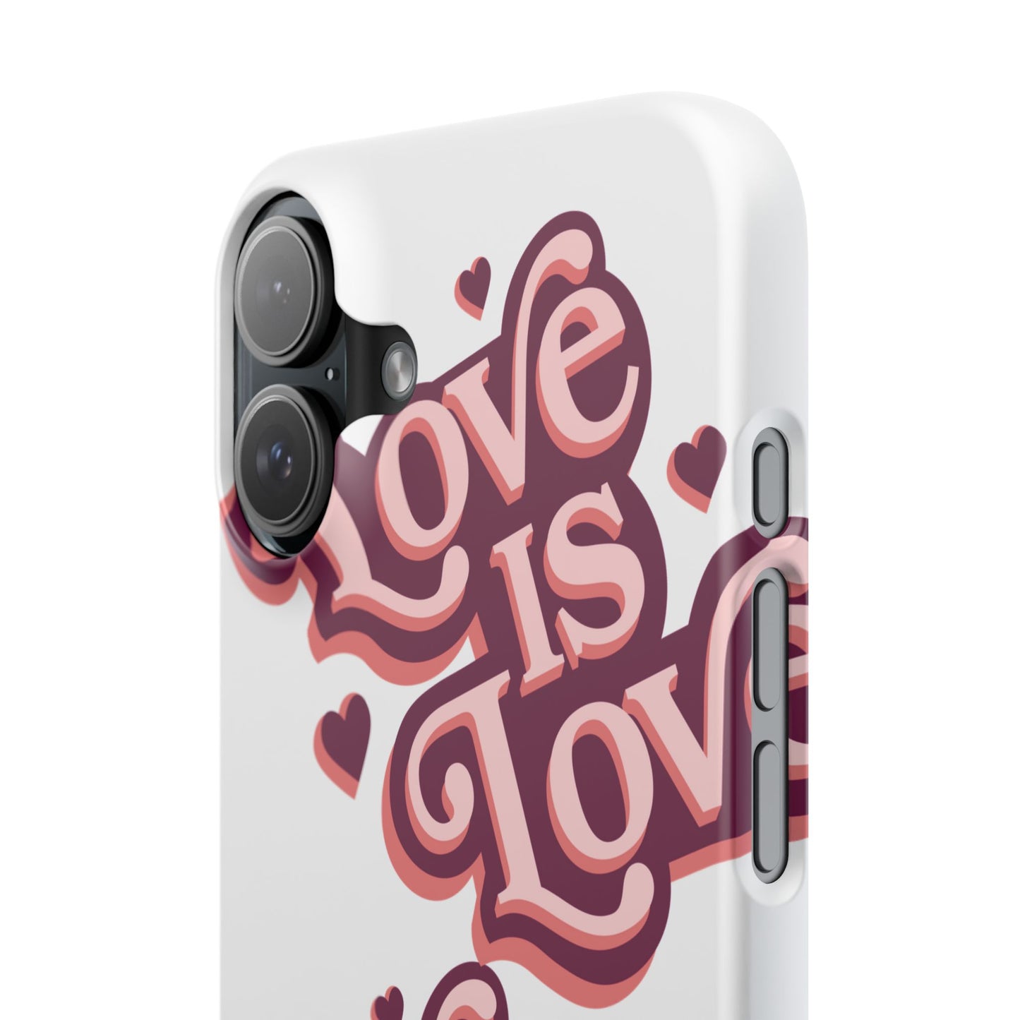 Love is Love Slim Phone Case - Stylish, Heartfelt Design for All Occasions