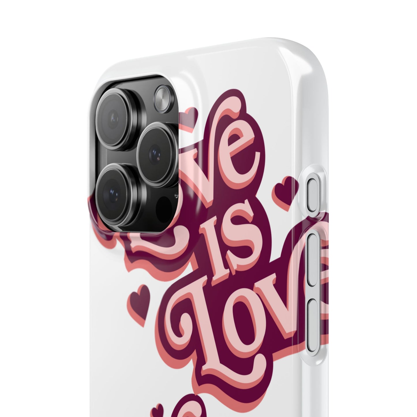 Love is Love Slim Phone Case - Stylish, Heartfelt Design for All Occasions