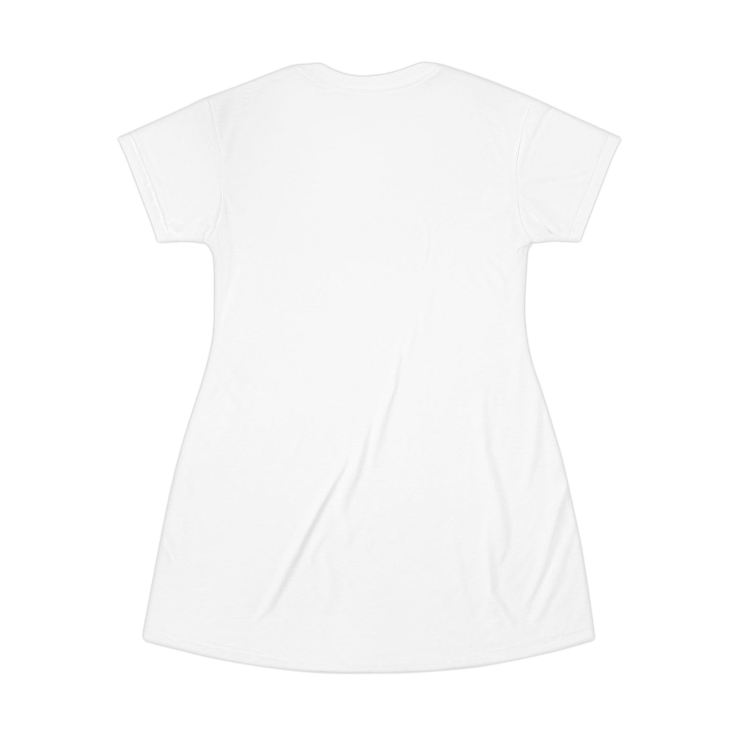 Trendy T-Shirt Dress with Tropical Portrait Design