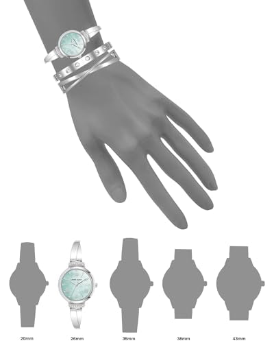 Anne Klein Women's Premium Crystal Accented Bangle Watch Set, AK/2245