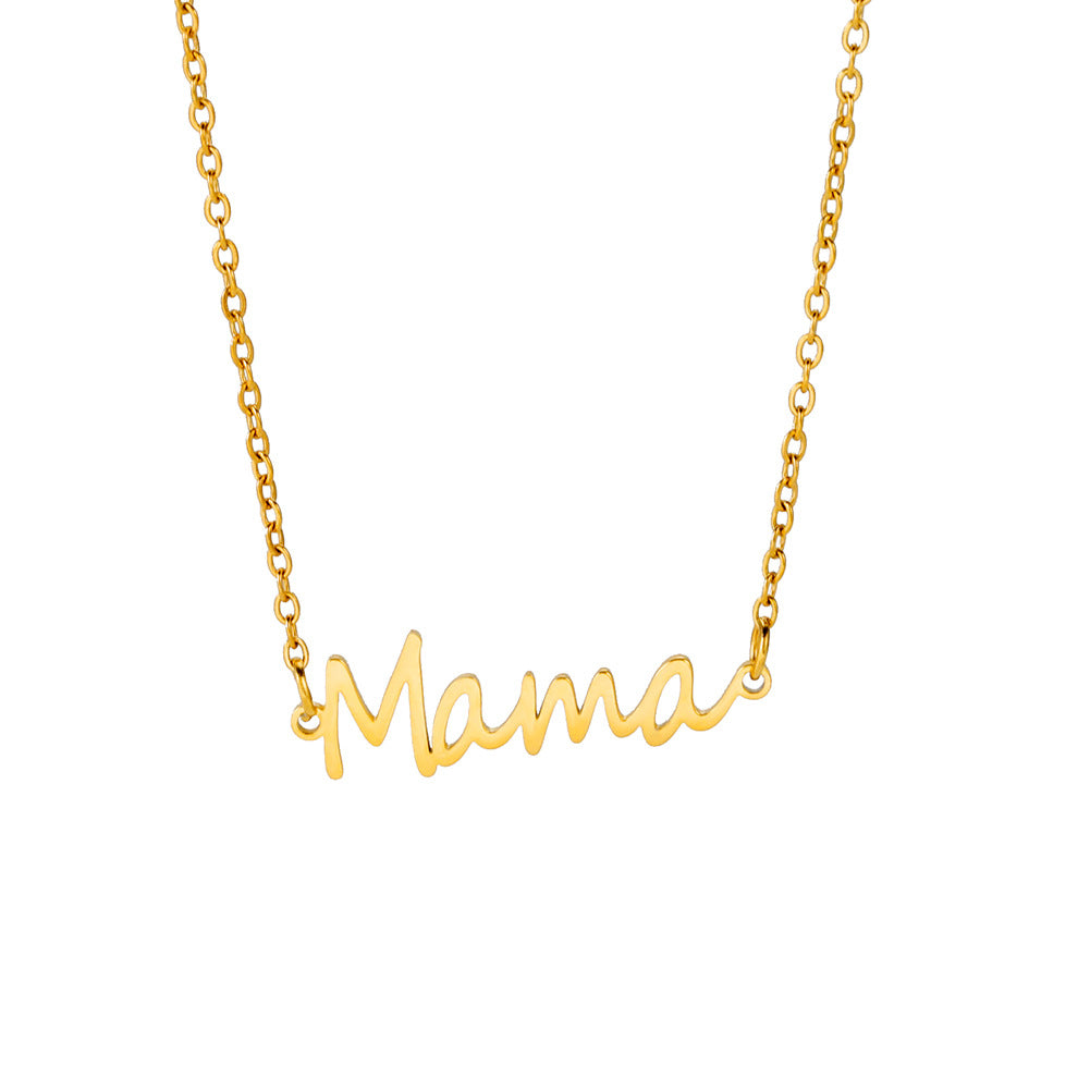 Mama pendant 304 stainless steel necklace