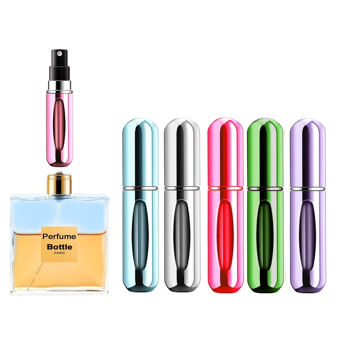 Mini Refillable Perfume Portable Atomizer Bottle Refillable Perfume Spray, Refill Pump Case for Traveling and Outgoing