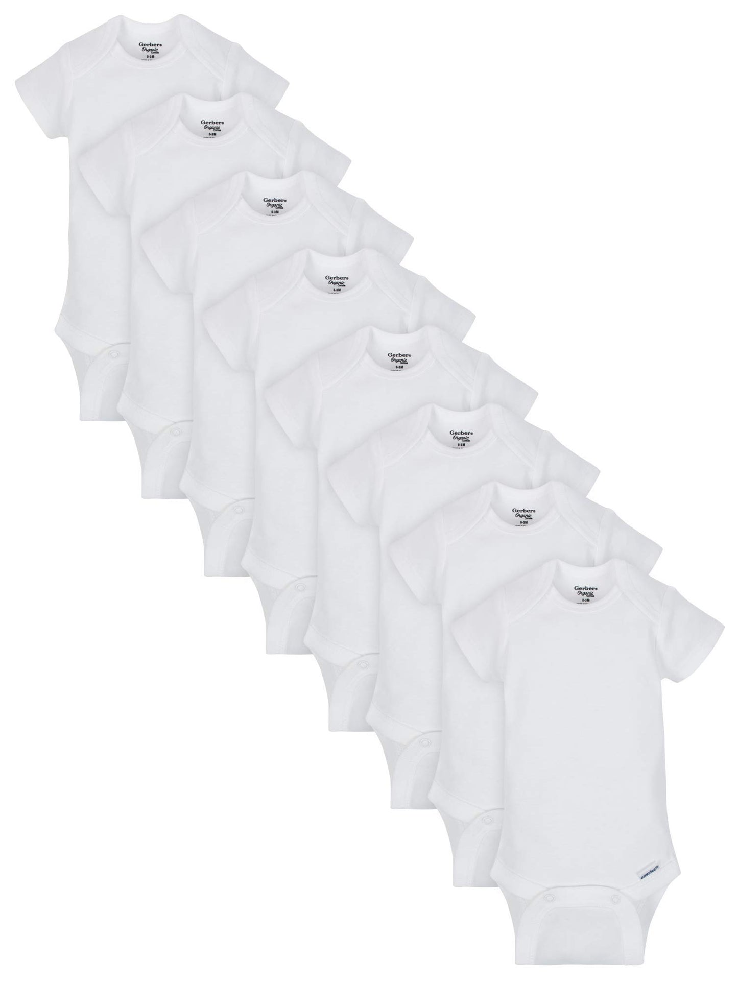 Gerber Baby 8-Pack Short Sleeve Onesie Bodysuits