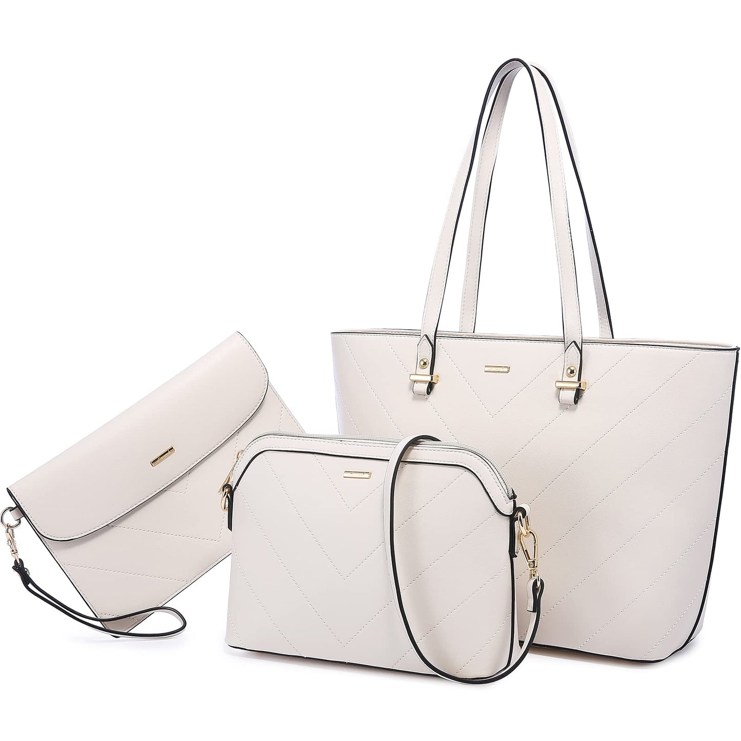 Handbags for Women Shoulder Bags Tote Satchel Hobo 3pcs Purse Set