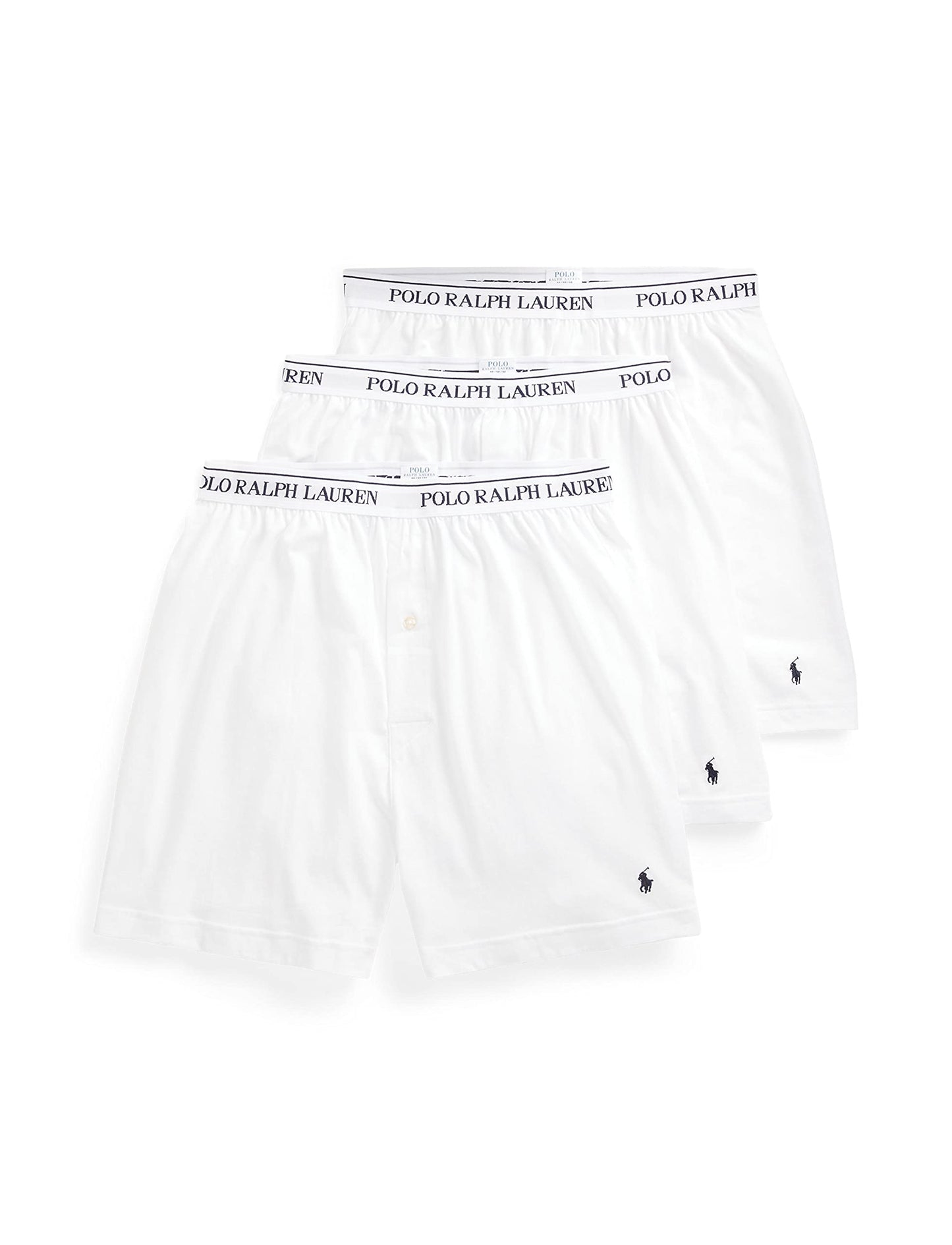 POLO RALPH LAUREN Men's Classic Fit Cotton Knit Boxers, 3 Pack