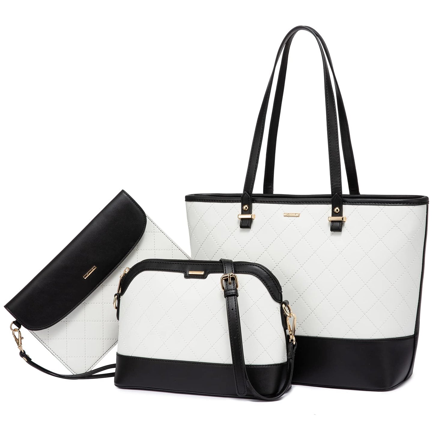 Handbags for Women Shoulder Bags Tote Satchel Hobo 3pcs Purse Set