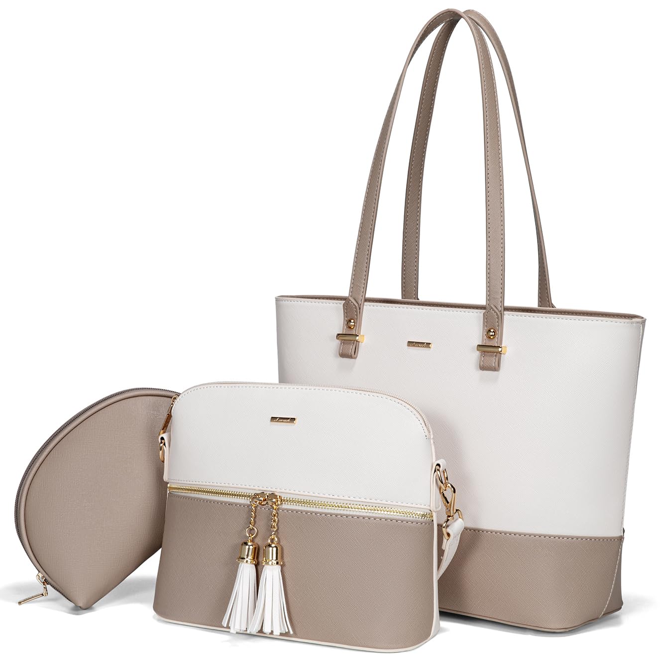 Handbags for Women Shoulder Bags Tote Satchel Hobo 3pcs Purse Set