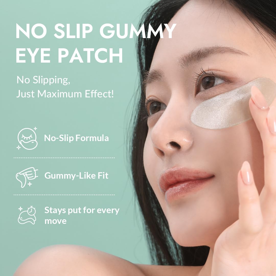 24K Gold and Snail Mucin Hydrogel Under Eye Patches for Puffy Eyes Dark Circles