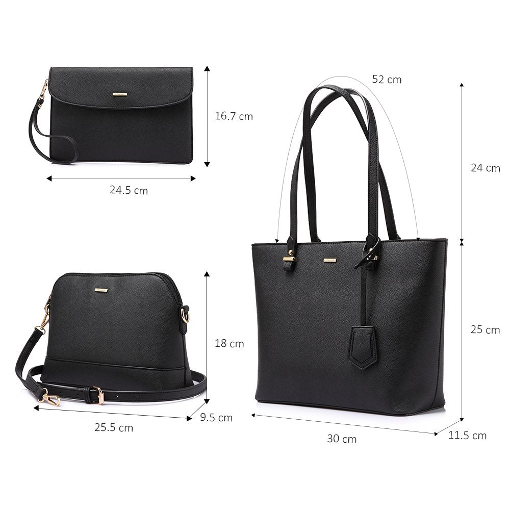 Handbags for Women Shoulder Bags Tote Satchel Hobo 3pcs Purse Set