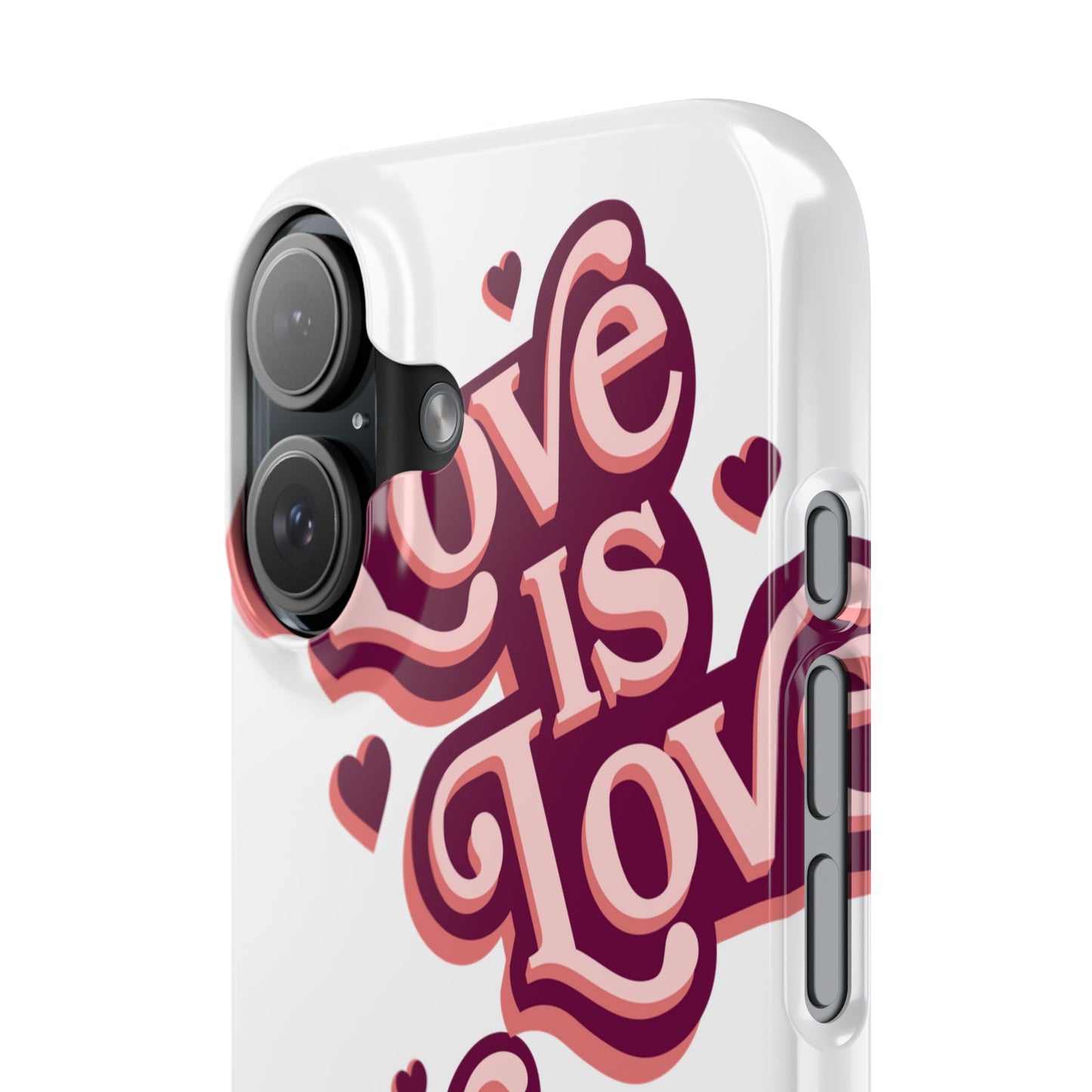 Love is Love Slim Phone Case - Stylish, Heartfelt Design for All Occasions