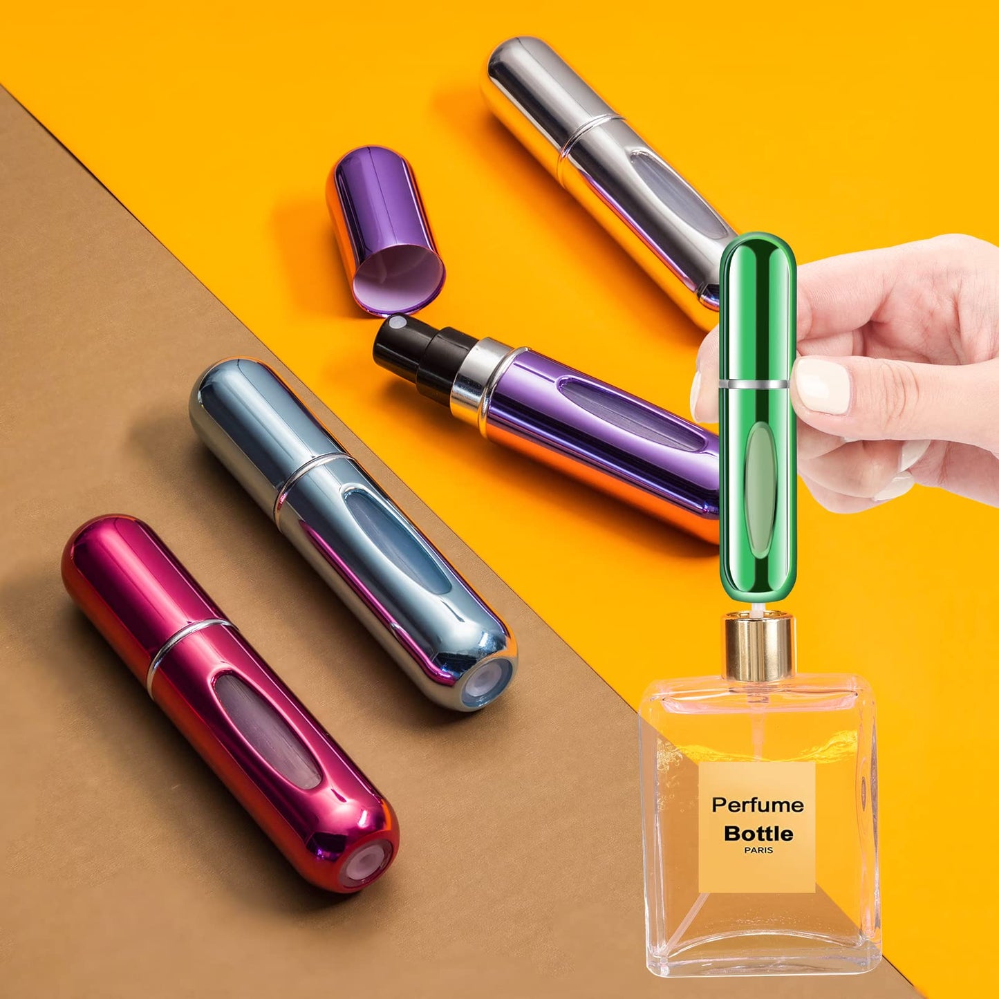 Mini Refillable Perfume Portable Atomizer Bottle Refillable Perfume Spray, Refill Pump Case for Traveling and Outgoing