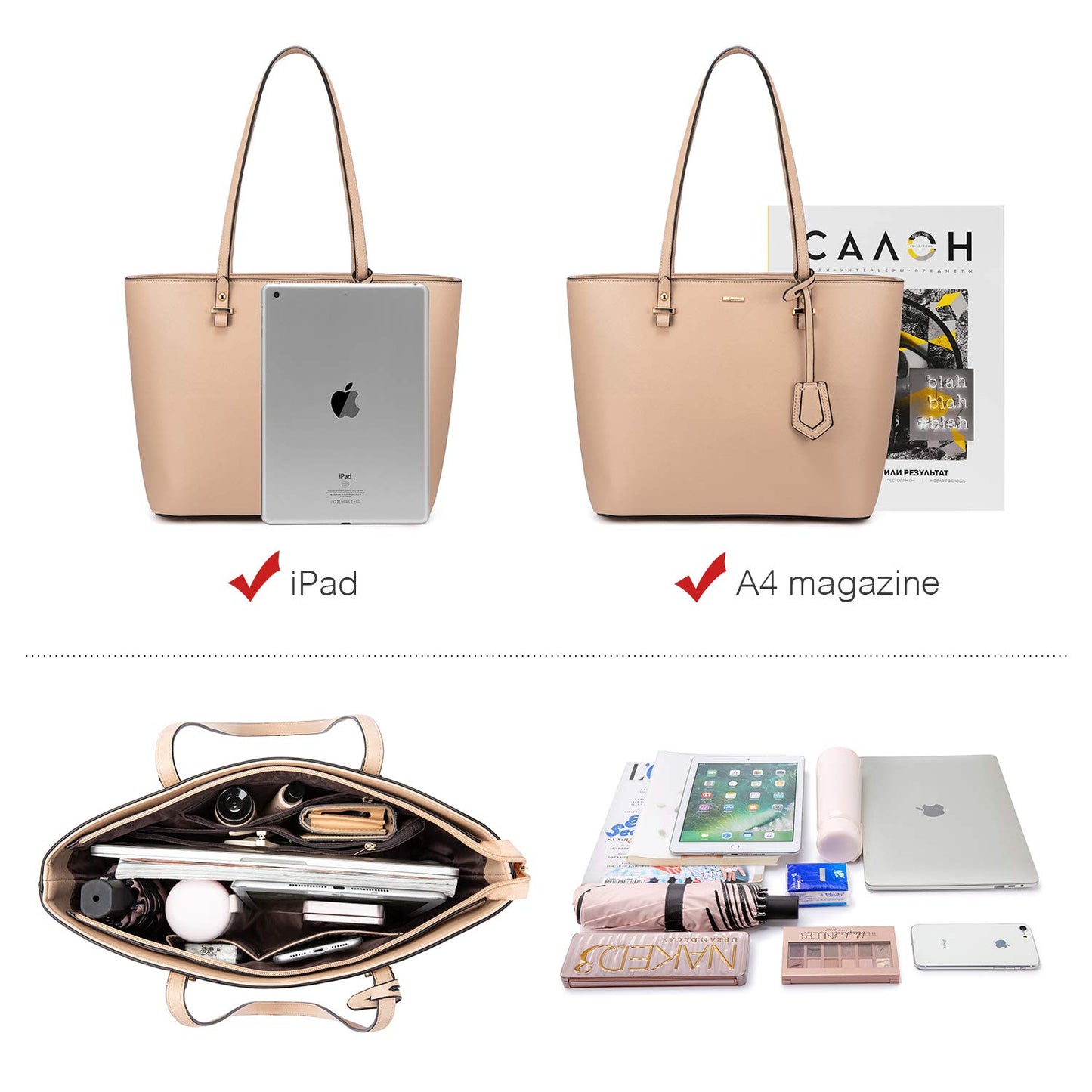 Handbags for Women Shoulder Bags Tote Satchel Hobo 3pcs Purse Set