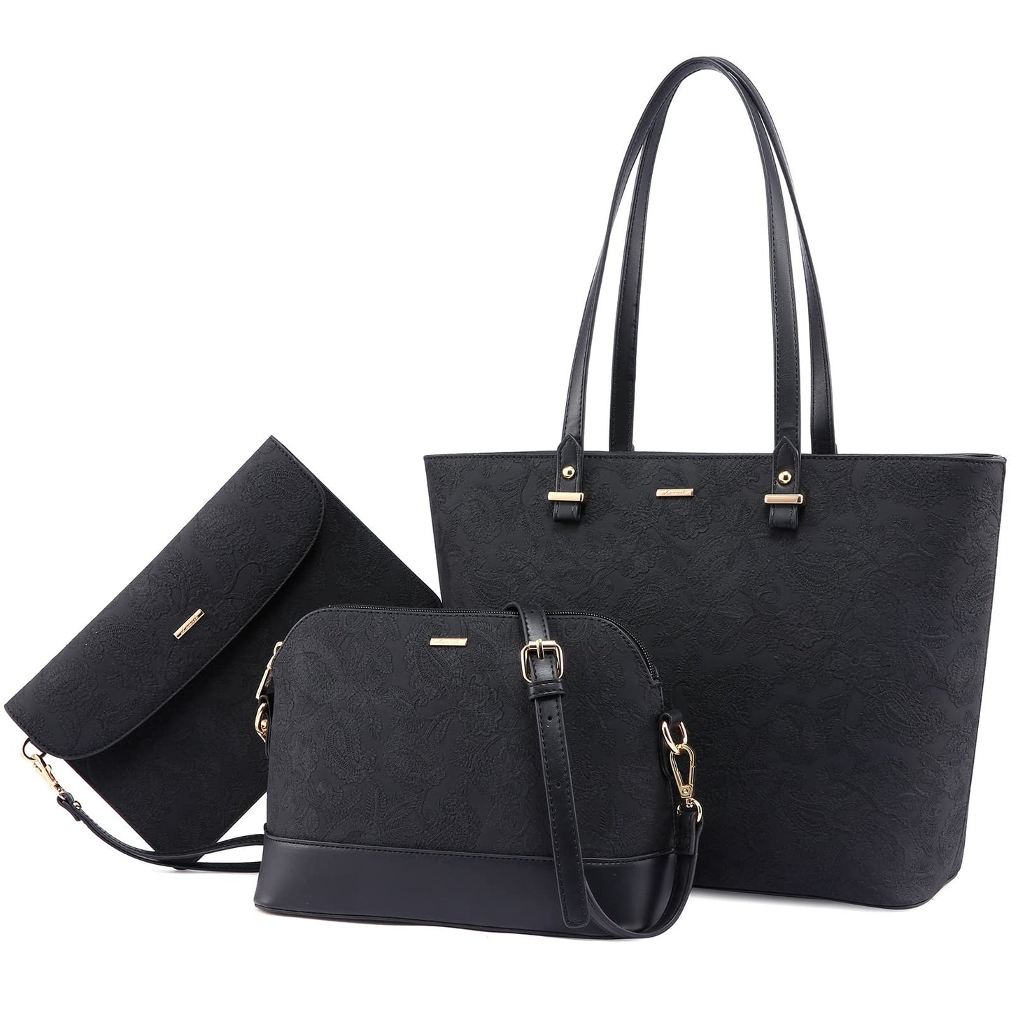 Handbags for Women Shoulder Bags Tote Satchel Hobo 3pcs Purse Set