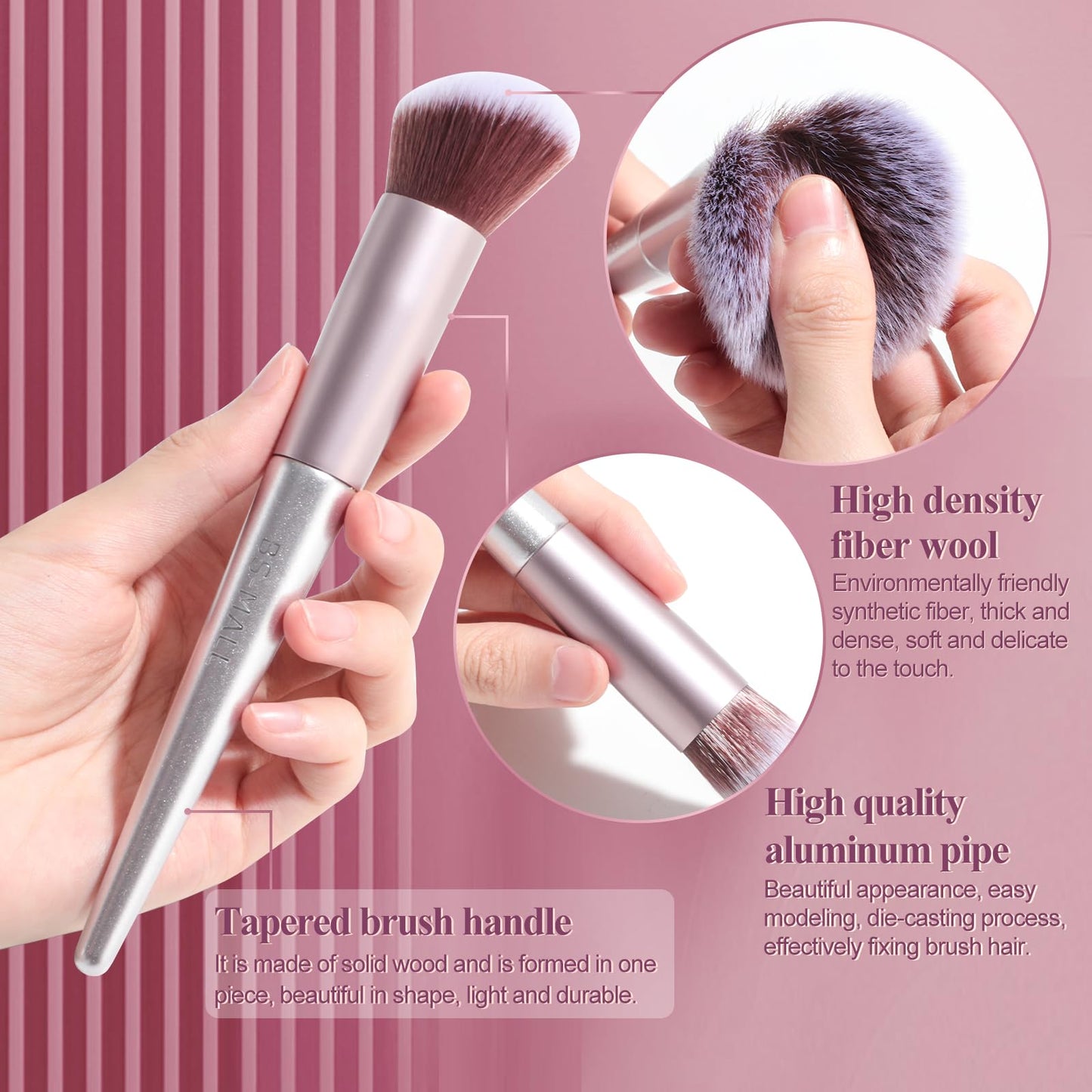 Makeup Brush Set 18 Pcs Premium Synthetic Makeup Brushes with black case