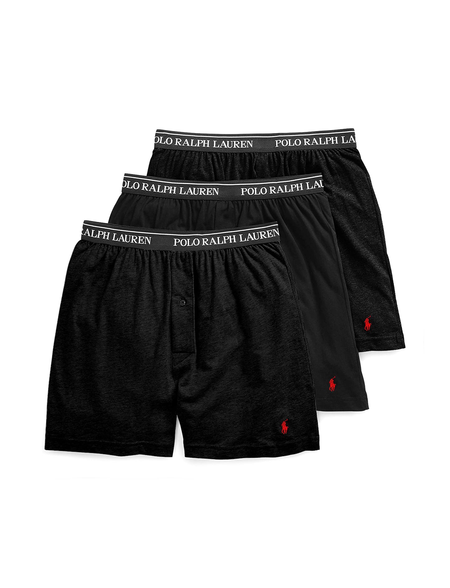 POLO RALPH LAUREN Men's Classic Fit Cotton Knit Boxers, 3 Pack