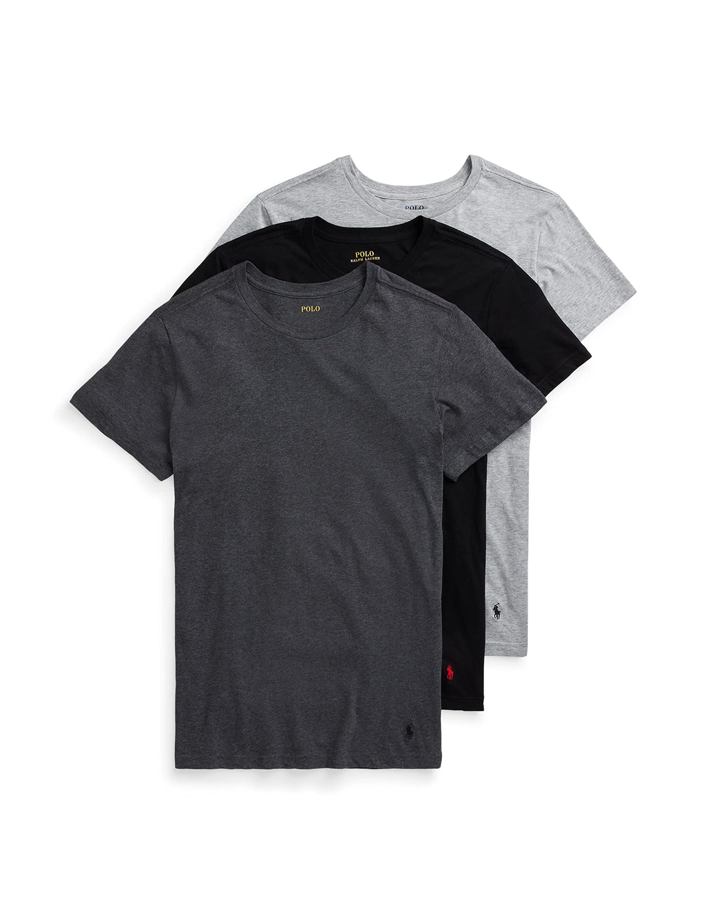 POLO RALPH LAUREN Men's Classic Fit Cotton Crew Undershirts, 3 Pack