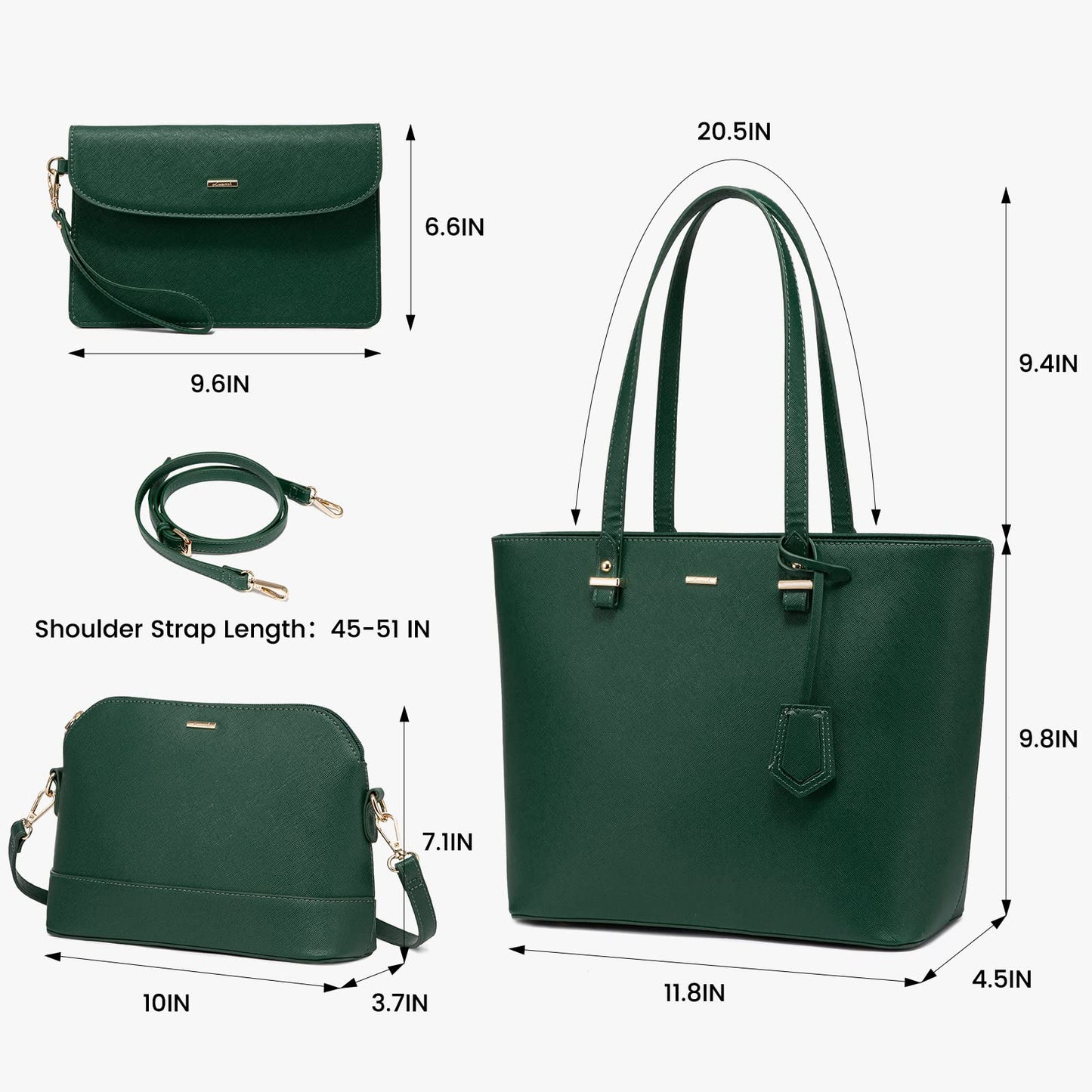 Handbags for Women Shoulder Bags Tote Satchel Hobo 3pcs Purse Set