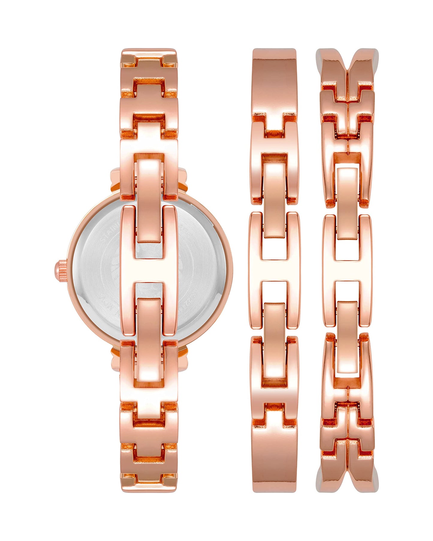 Anne Klein Women's Premium Crystal Accented Bangle Watch Set, AK/2245