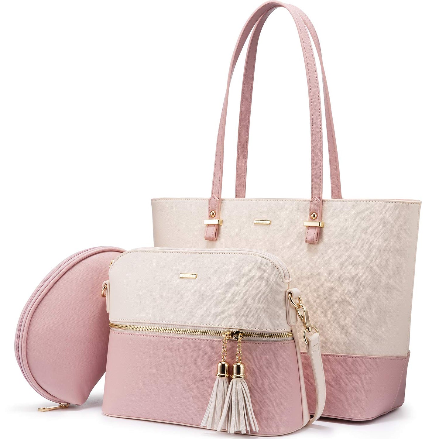 Handbags for Women Shoulder Bags Tote Satchel Hobo 3pcs Purse Set