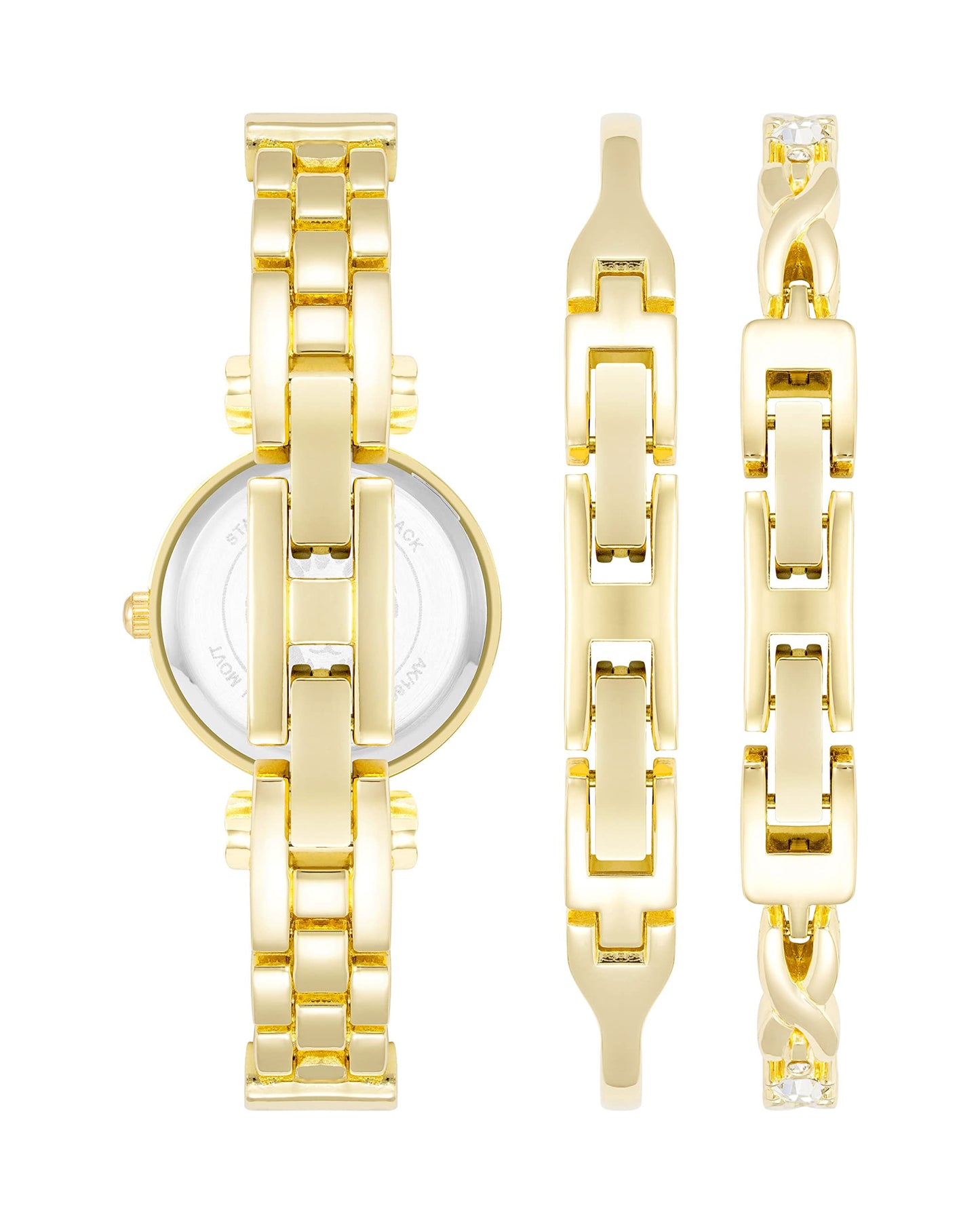 Anne Klein Women's Premium Crystal Accented Bangle Watch and Bracelet Set