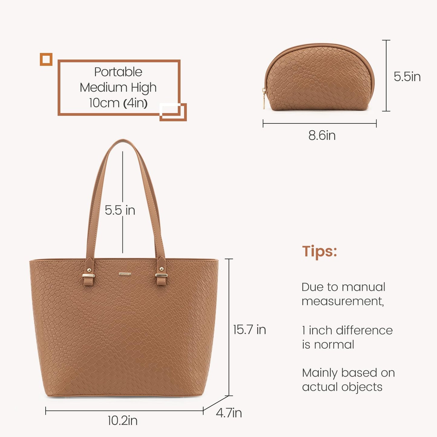 Handbags for Women Shoulder Bags Tote Satchel Hobo 3pcs Purse Set