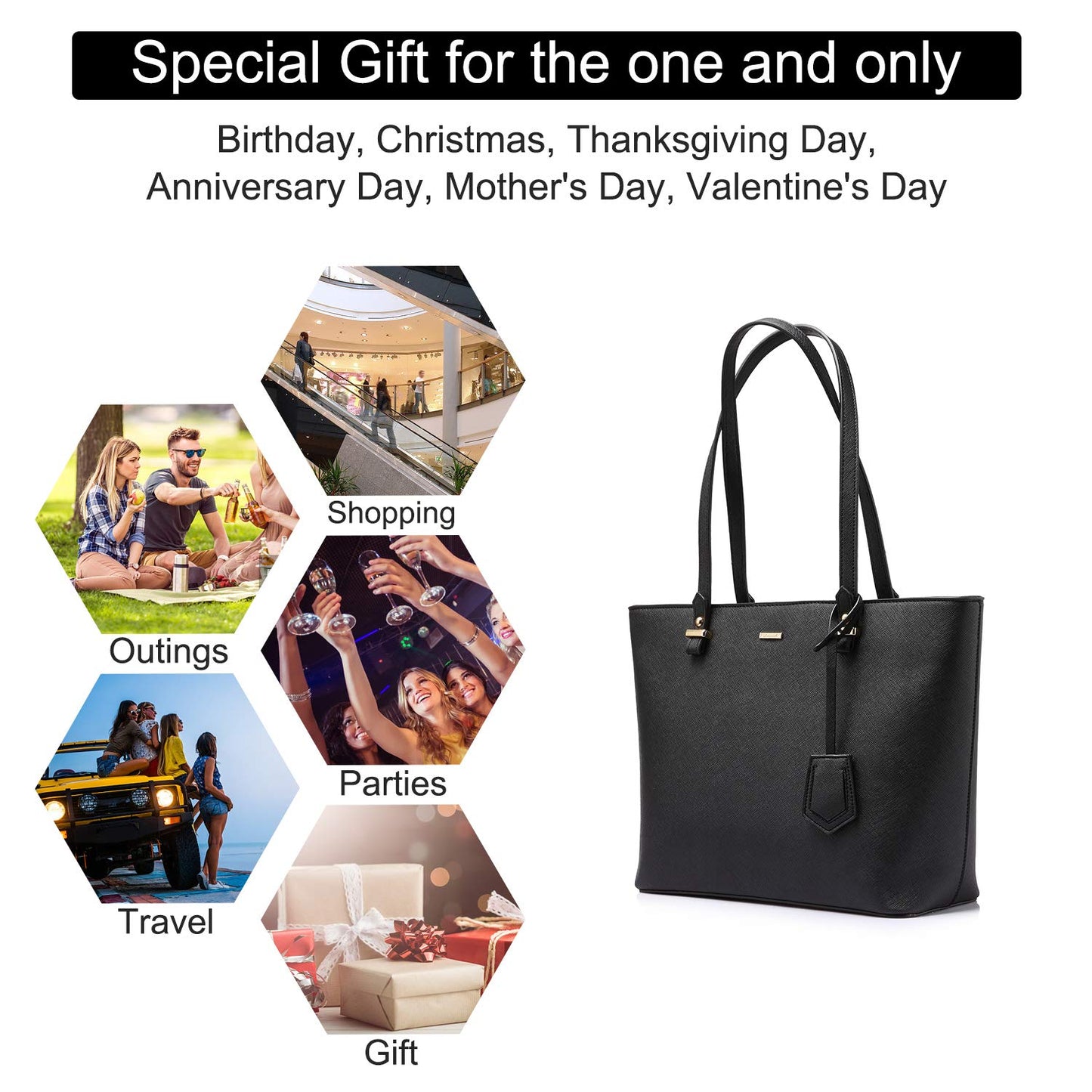 Handbags for Women Shoulder Bags Tote Satchel Hobo 3pcs Purse Set