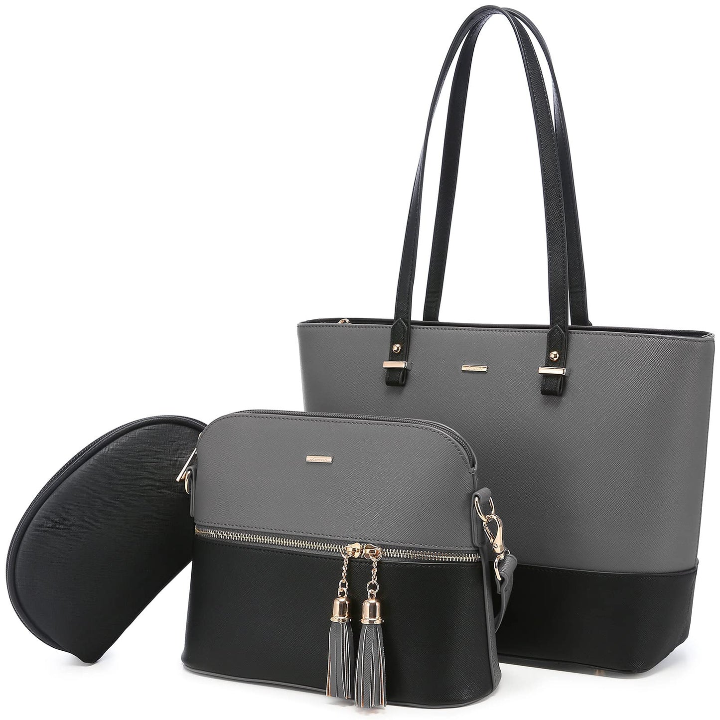 Handbags for Women Shoulder Bags Tote Satchel Hobo 3pcs Purse Set