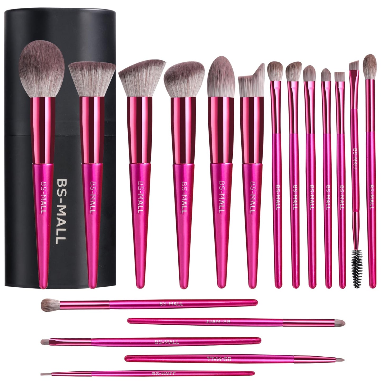 Makeup Brush Set 18 Pcs Premium Synthetic Makeup Brushes with black case