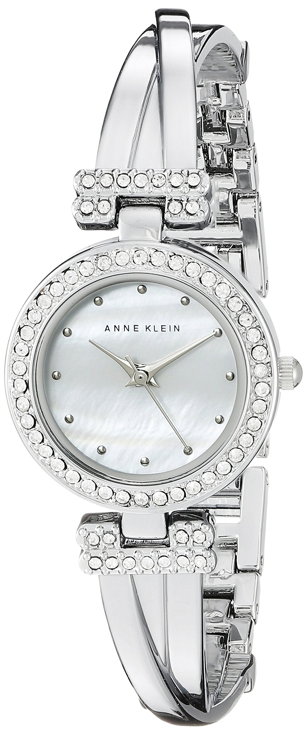 Anne Klein Women's Premium Crystal Accented Bangle Watch and Bracelet Set