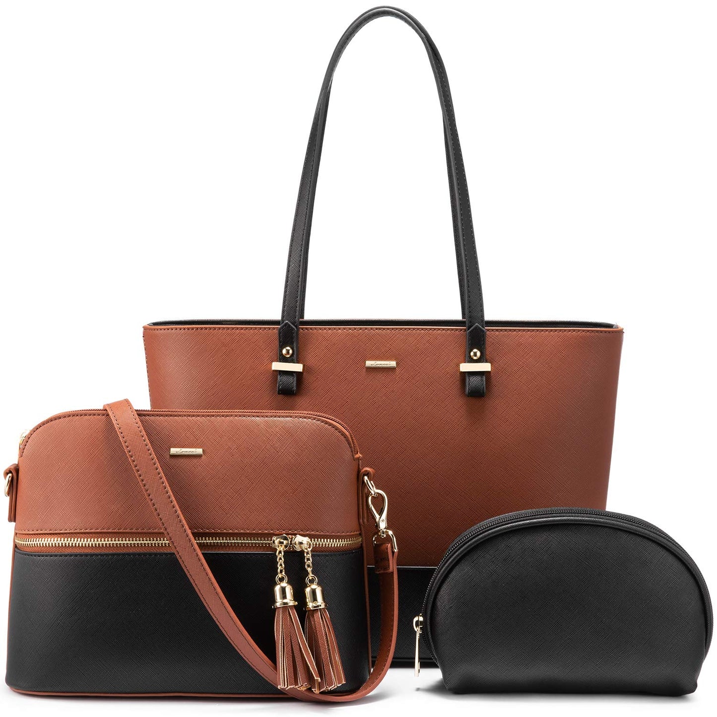 Handbags for Women Shoulder Bags Tote Satchel Hobo 3pcs Purse Set