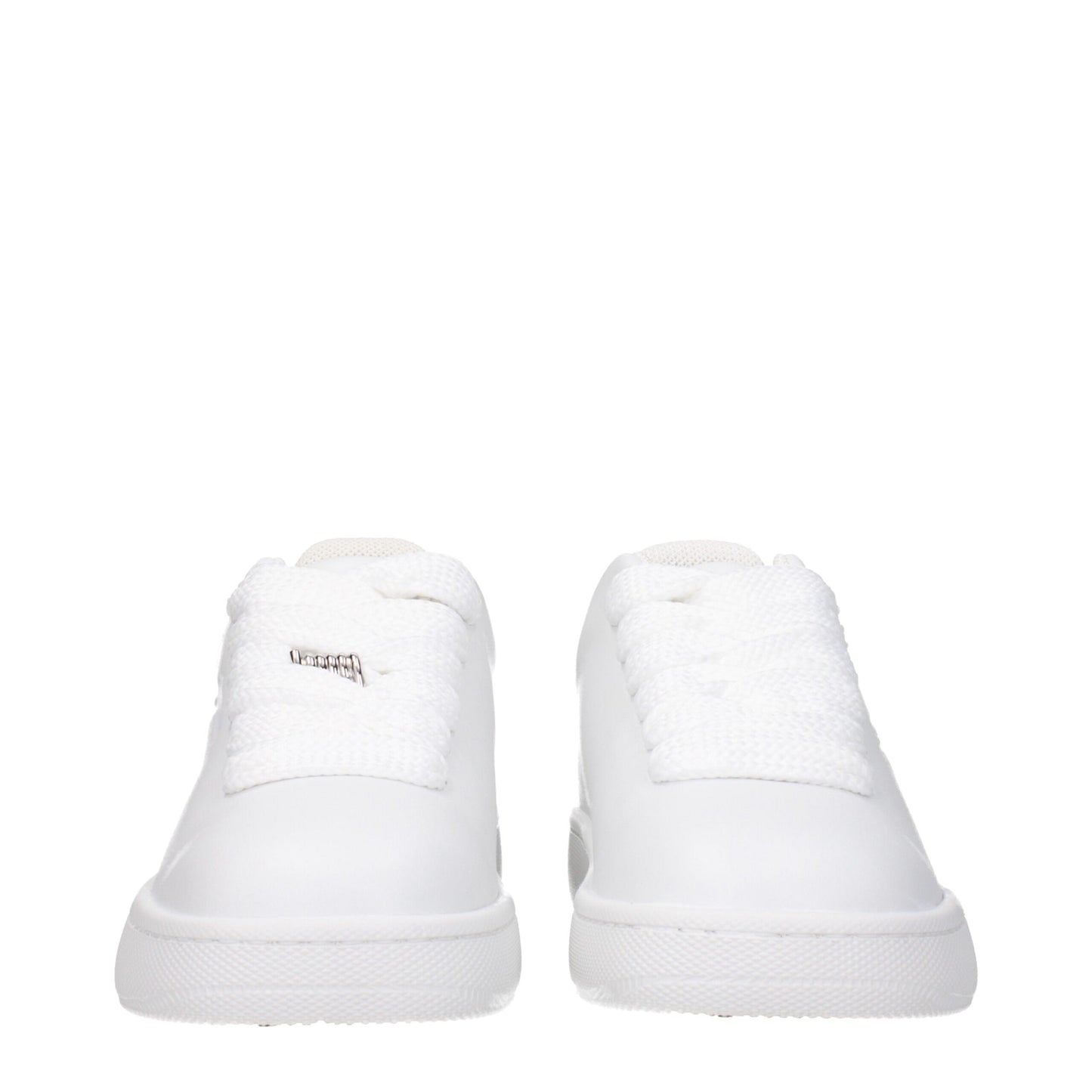 Burberry White Leather Low Top Sneakers