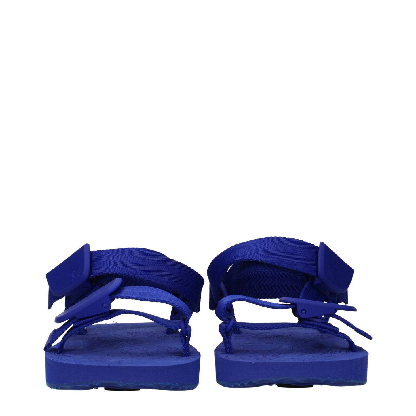 Burberry Blue Fabric Flat Sandals